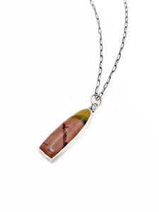 Indian Paint Stone Pendant Necklace