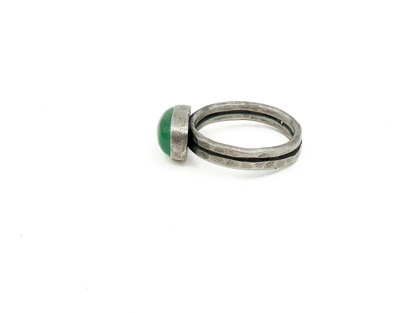 Chrysoprase and Sterling Silver Ring Size 9.25