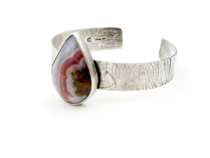 Crazy Lace Agate & Sterling Cuff