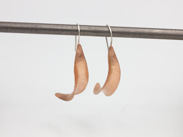 Anticlastic Copper & Sterling Earrings