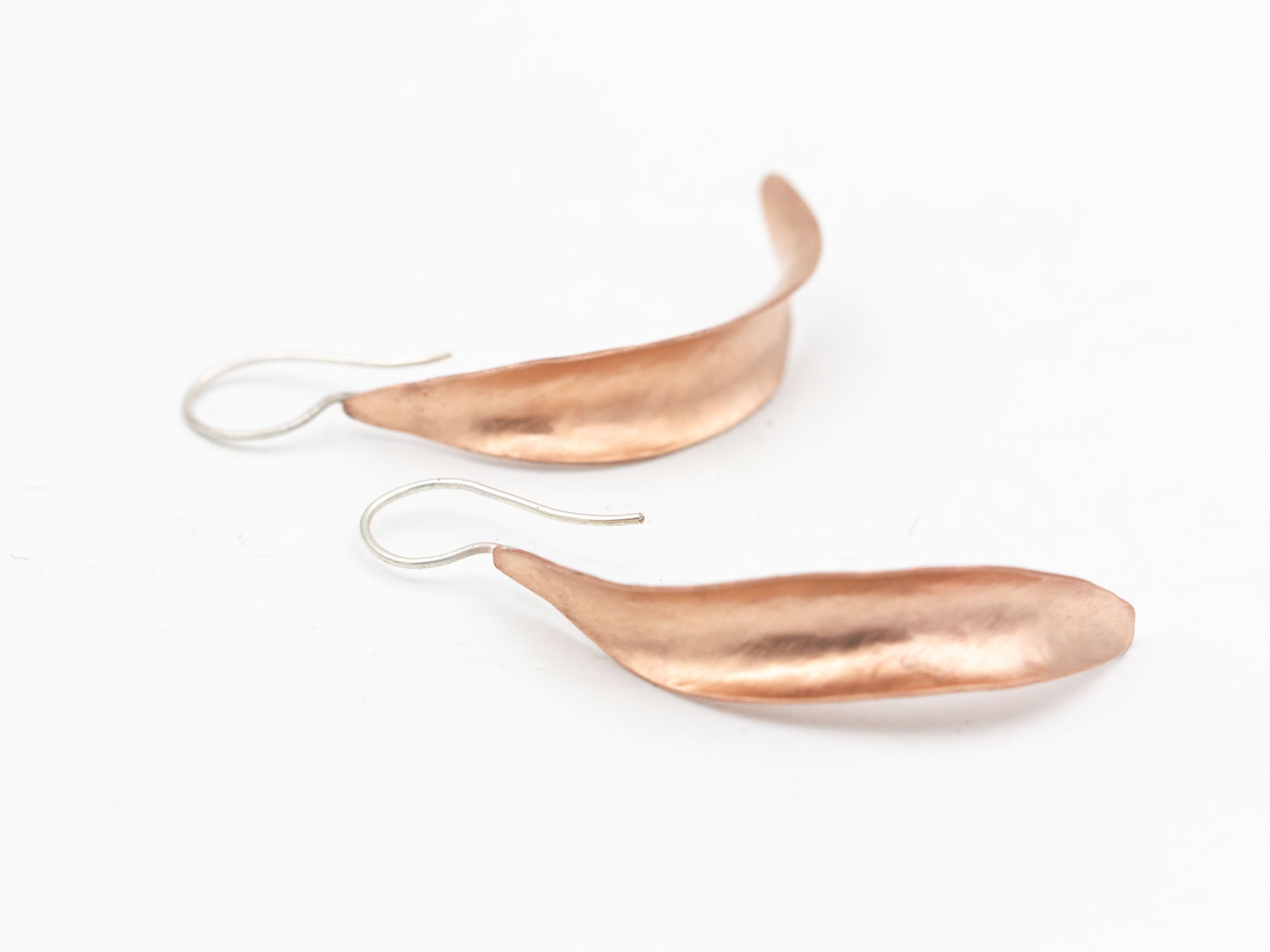 Anticlastic Copper & Sterling Earrings