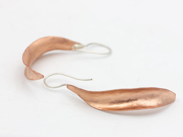 Anticlastic Copper & Sterling Earrings