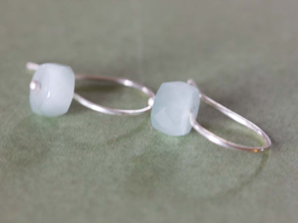 Faceted Aquamarine Drops