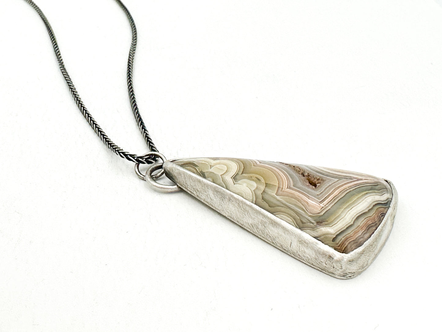 Crazy Lace Agate Pendant Necklace