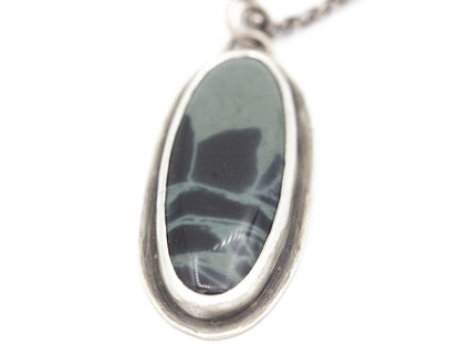 Spiderweb Obsidian Pendant