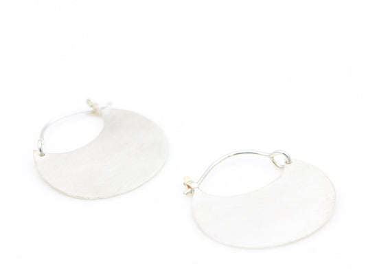 Sterling Silver Blade Hoop Earrings