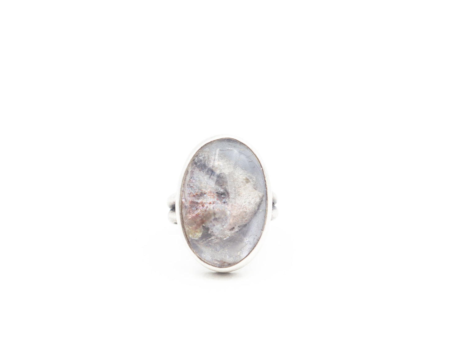 Clear Lodolite Ring Size 7.75