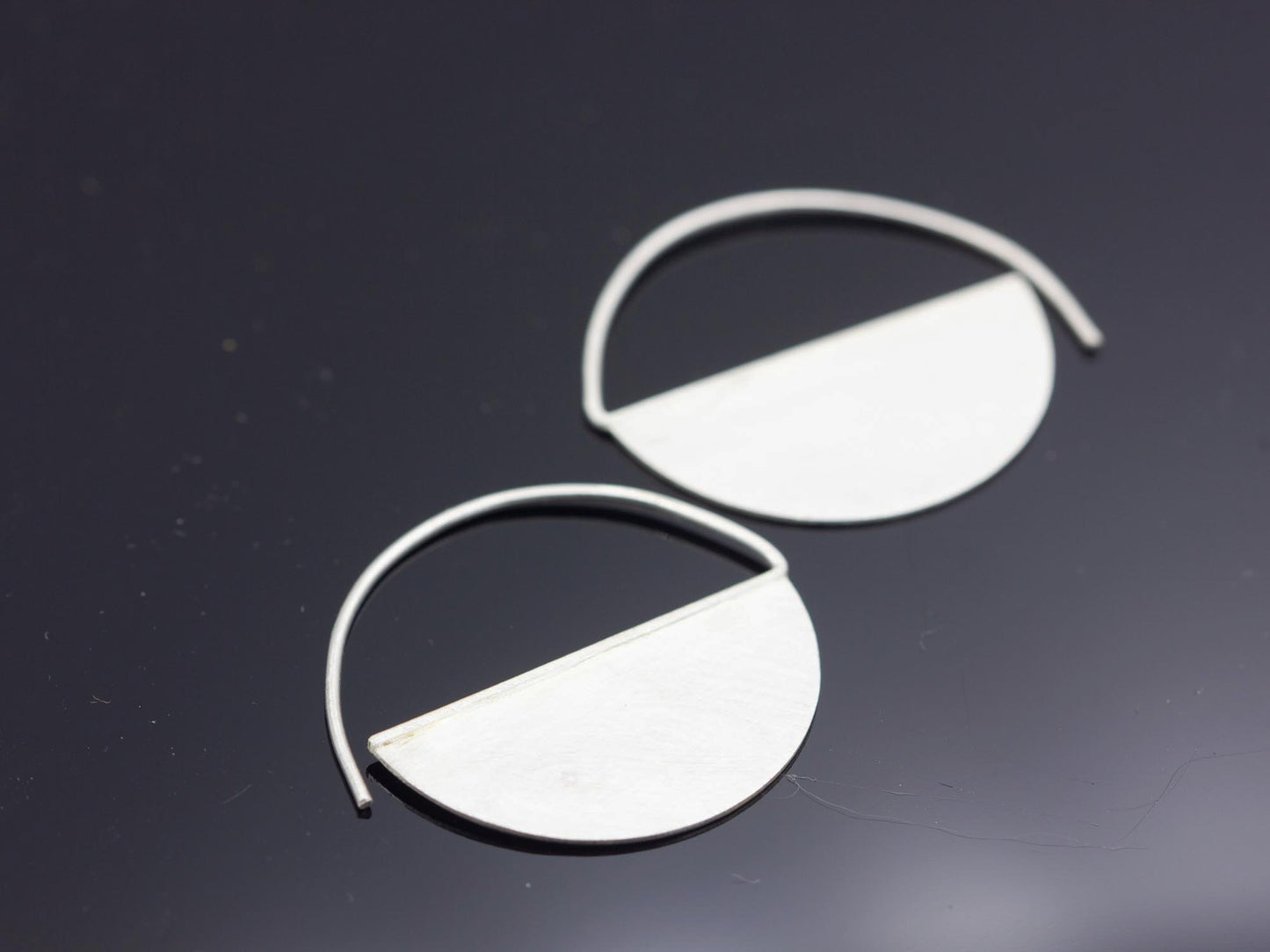 Half Moon Sterling Earrings