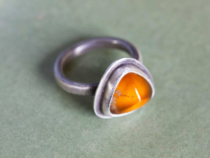 Hessonite Garnet Ring Size 7