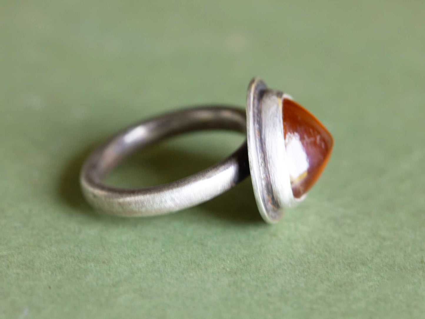 Hessonite Garnet Ring Size 7