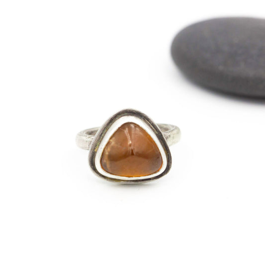 Hessonite Garnet Ring Size 7