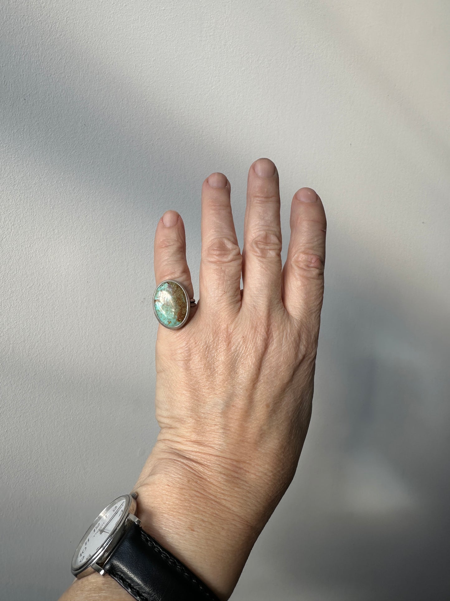 Turquoise and Sterling Silver Ring Size 7