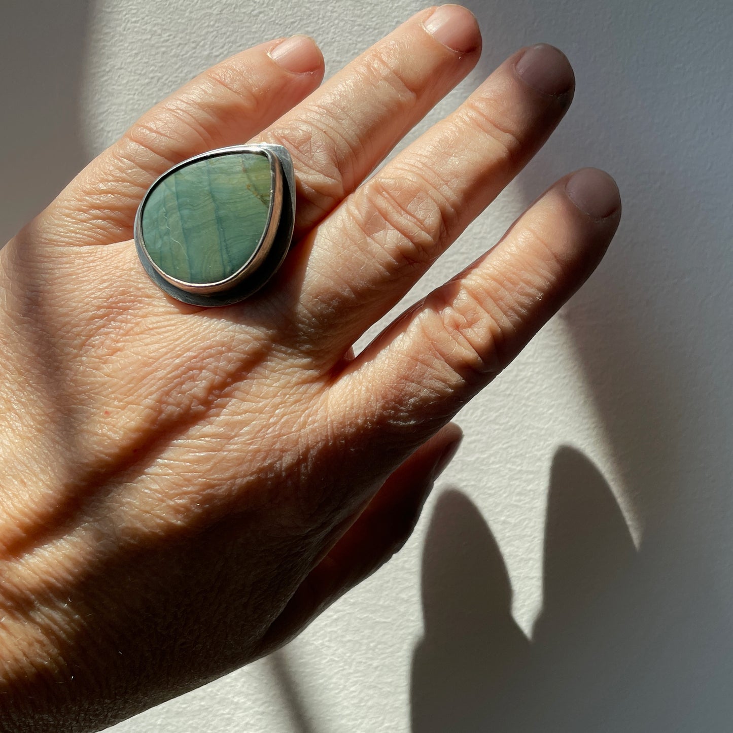 Ellipso Jasper Ring Adjustable