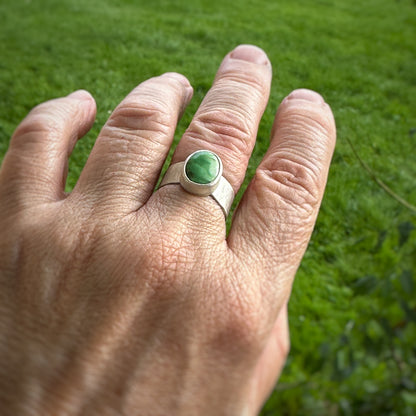 Variscite & Sterling Silver Ring Size 8.25