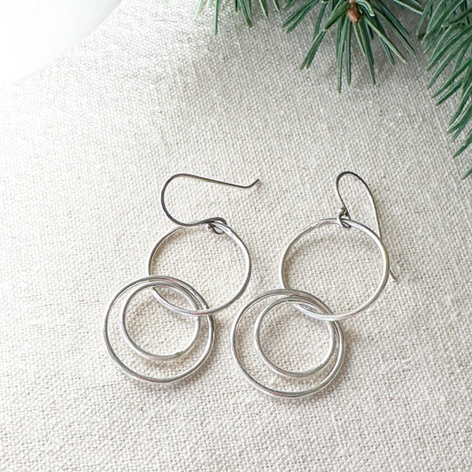 Three-ring Drop Earrings