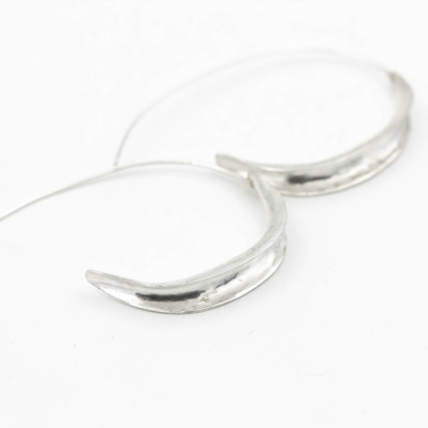 Anticlastic Sterling Silver Hoop Earrings