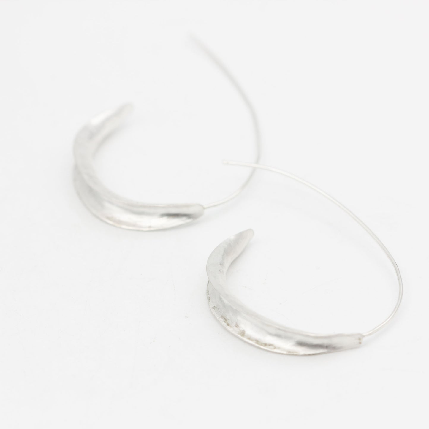 Anticlastic Sterling Silver Hoop Earrings