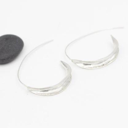 Anticlastic Sterling Silver Hoop Earrings