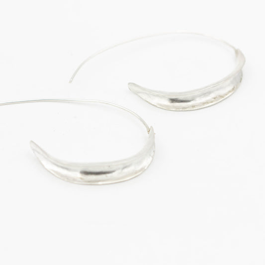 Anticlastic Sterling Silver Hoop Earrings