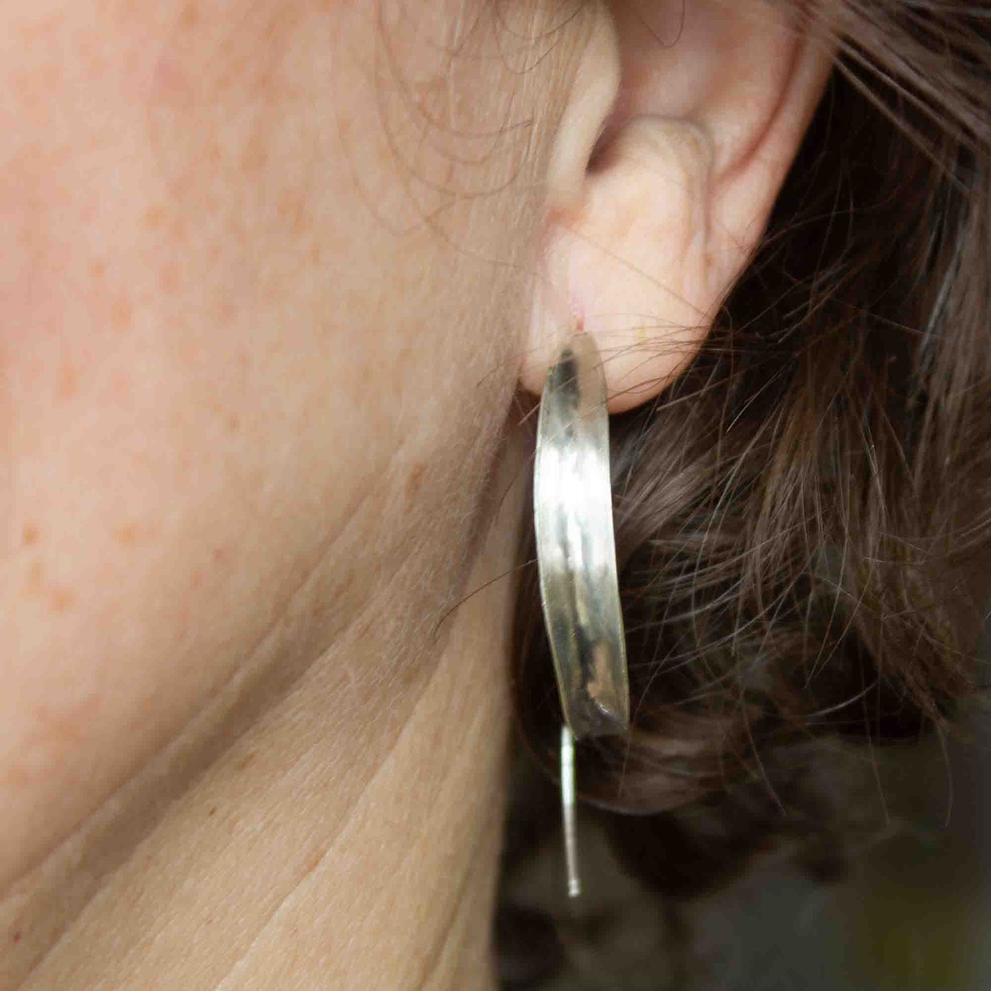 Anticlastic Sterling Silver Hoop Earrings