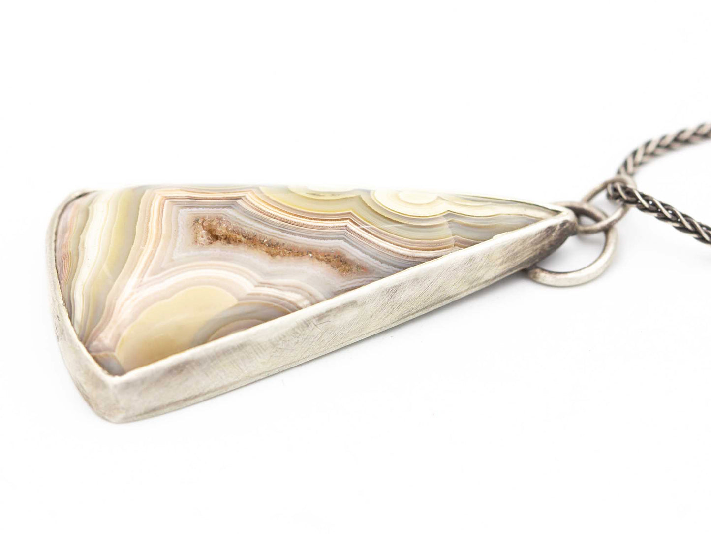 Crazy Lace Agate Pendant Necklace