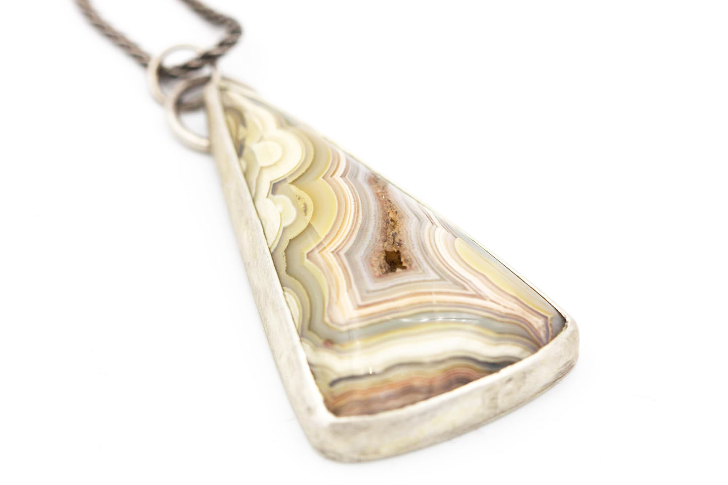 Crazy Lace Agate Pendant Necklace