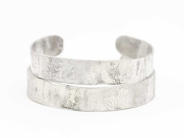 Rustic Reticulated Sterling Silver Cuff