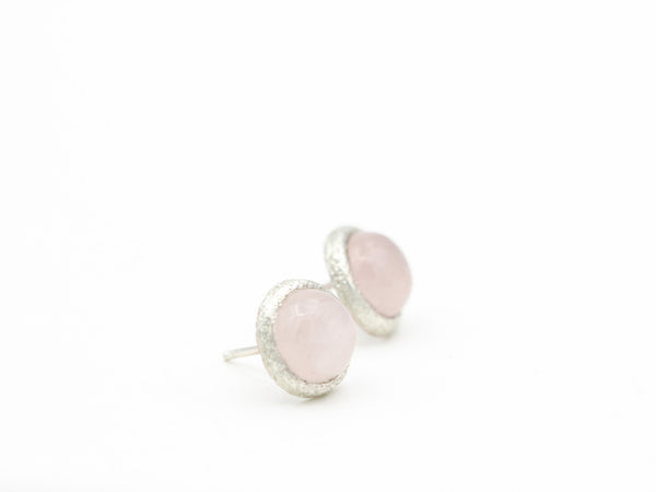 Shimmery Rose Quartz Earrings