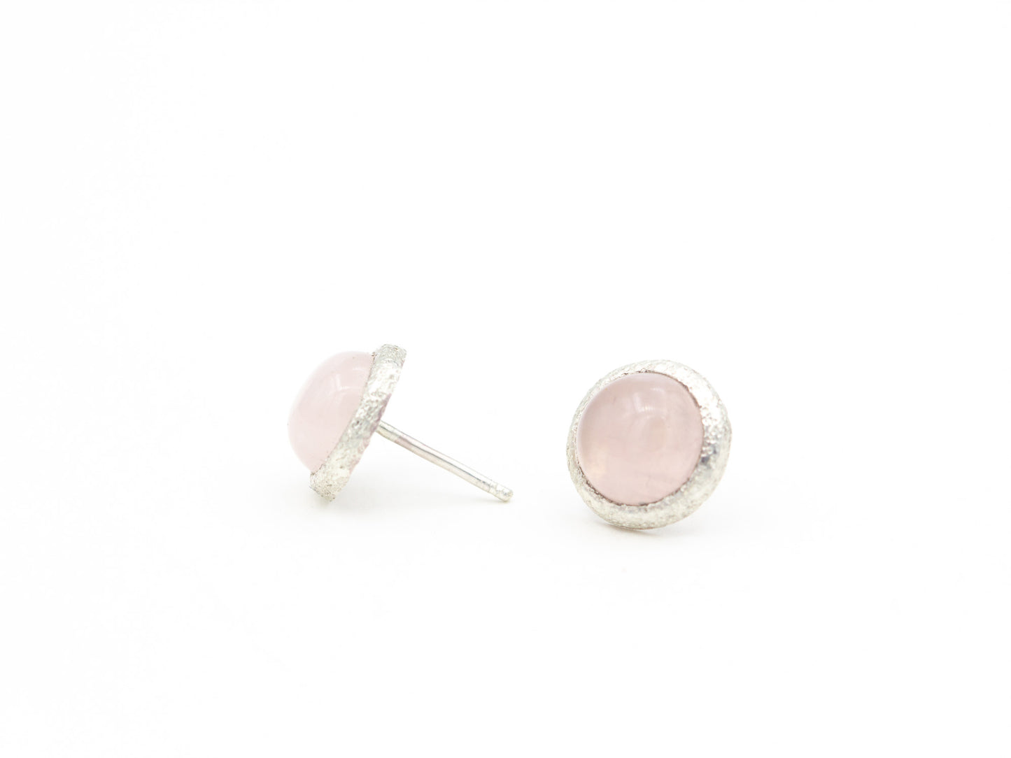 Shimmery Rose Quartz Earrings