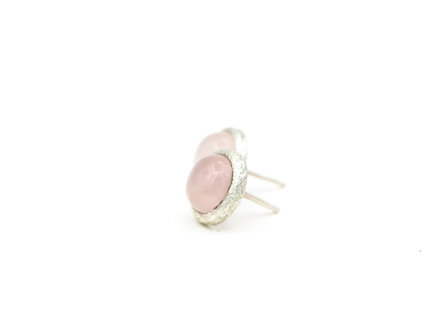 Shimmery Rose Quartz Earrings