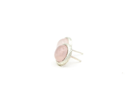 Shimmery Rose Quartz Earrings