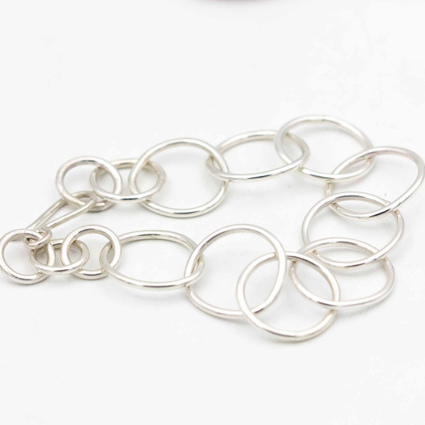 Sterling Silver Organic Link Bracelet