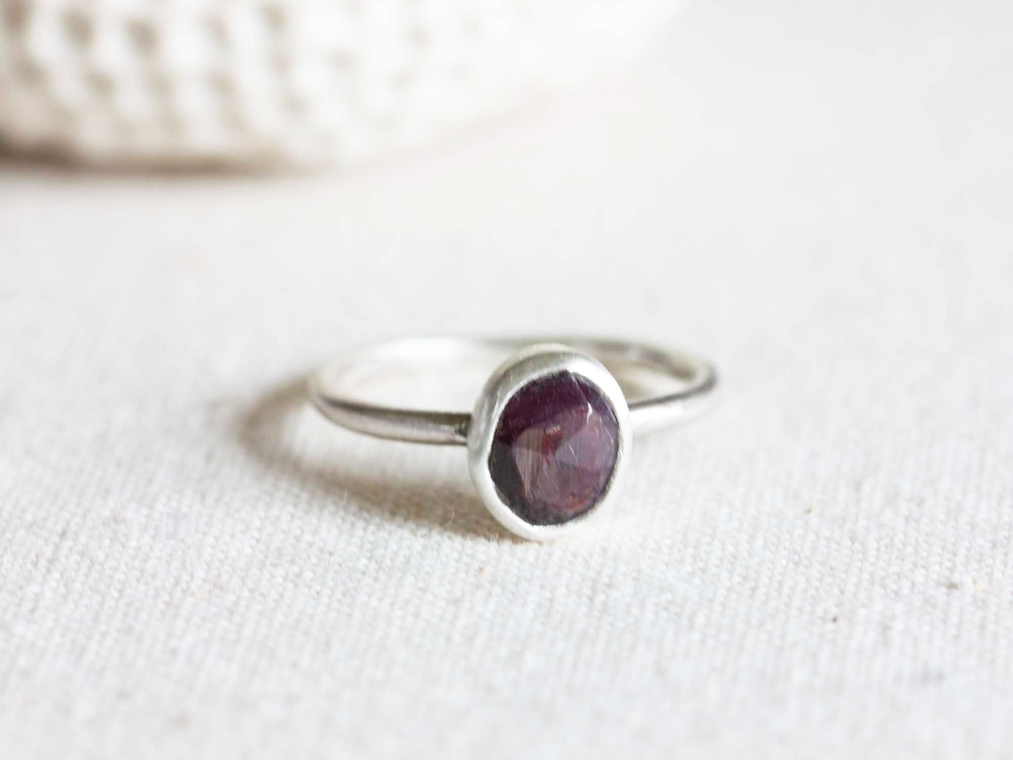 Purple Sapphire Ring Size 9.75