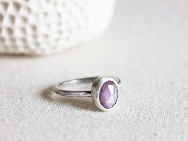 Purple-pink Sapphire Ring Size 7.5