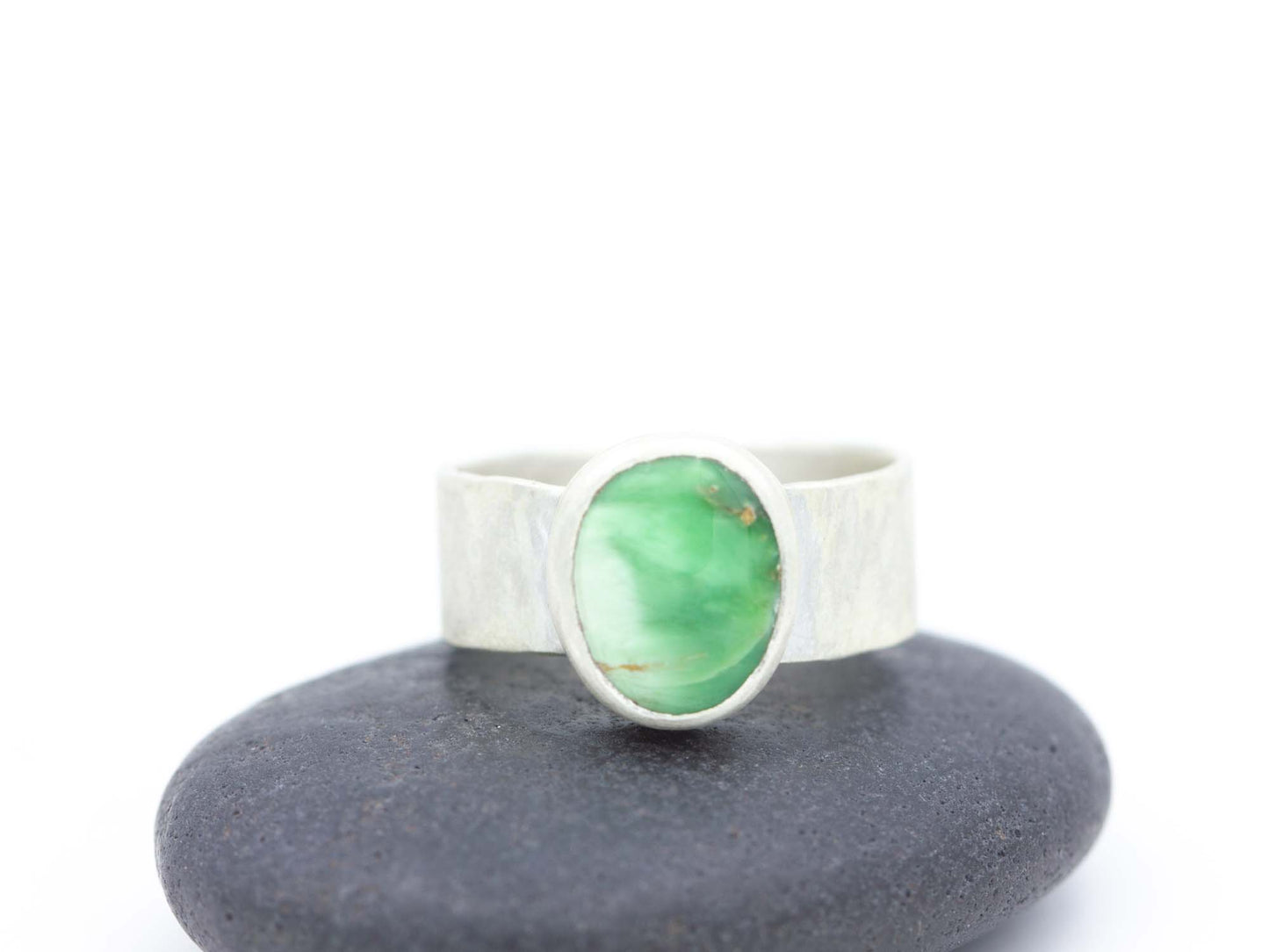 Variscite & Sterling Silver Ring Size 8.25