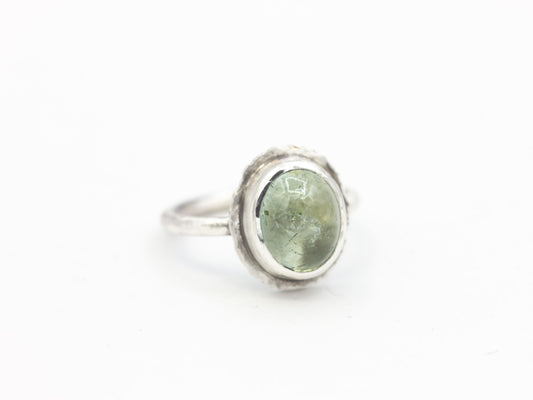 Moss Aquamarine Ring Size 6.5