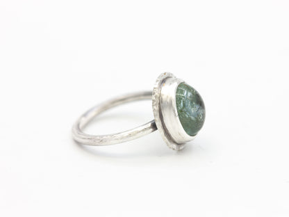 Moss Aquamarine Ring Size 6.5