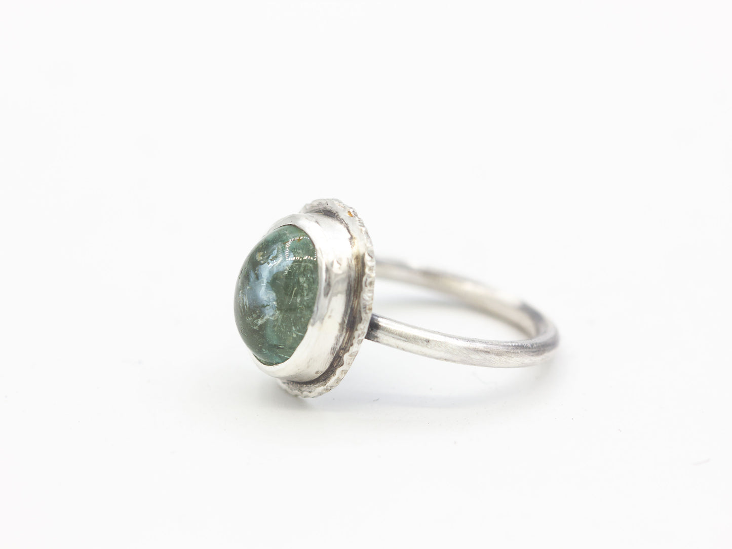 Moss Aquamarine Ring Size 6.5