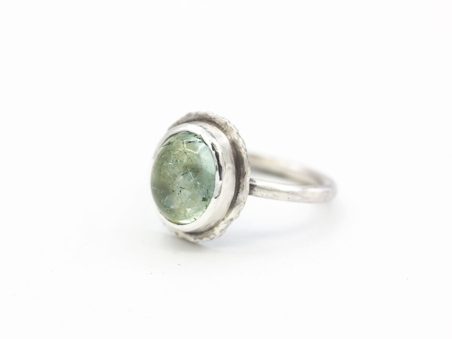 Moss Aquamarine Ring Size 6.5