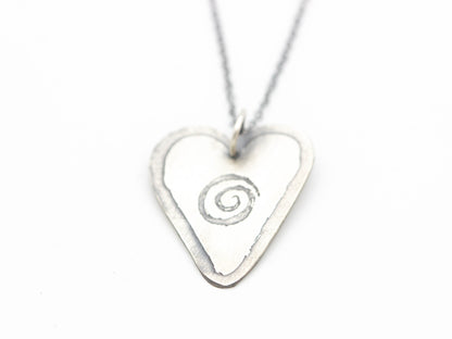 Sterling Heart Pendant Necklace II