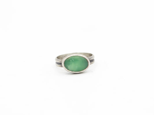 Chrysoprase Ring Size 6.75