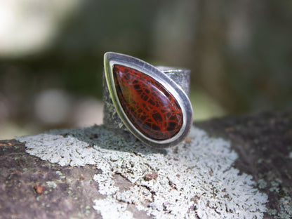 Spiderman Jasper Ring Size 7.5