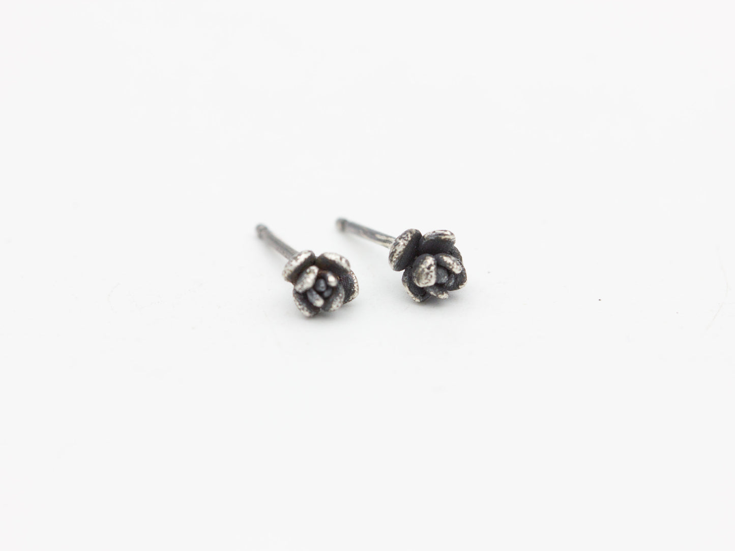 Sterling Succulent Stud Earrings