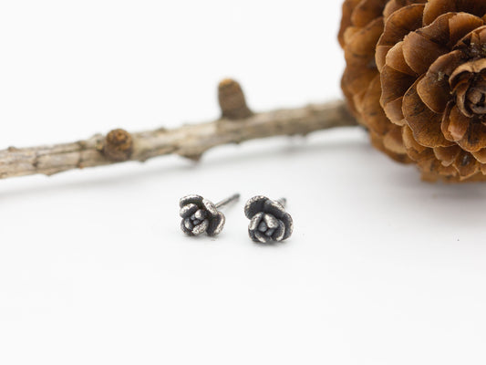 Sterling Succulent Stud Earrings