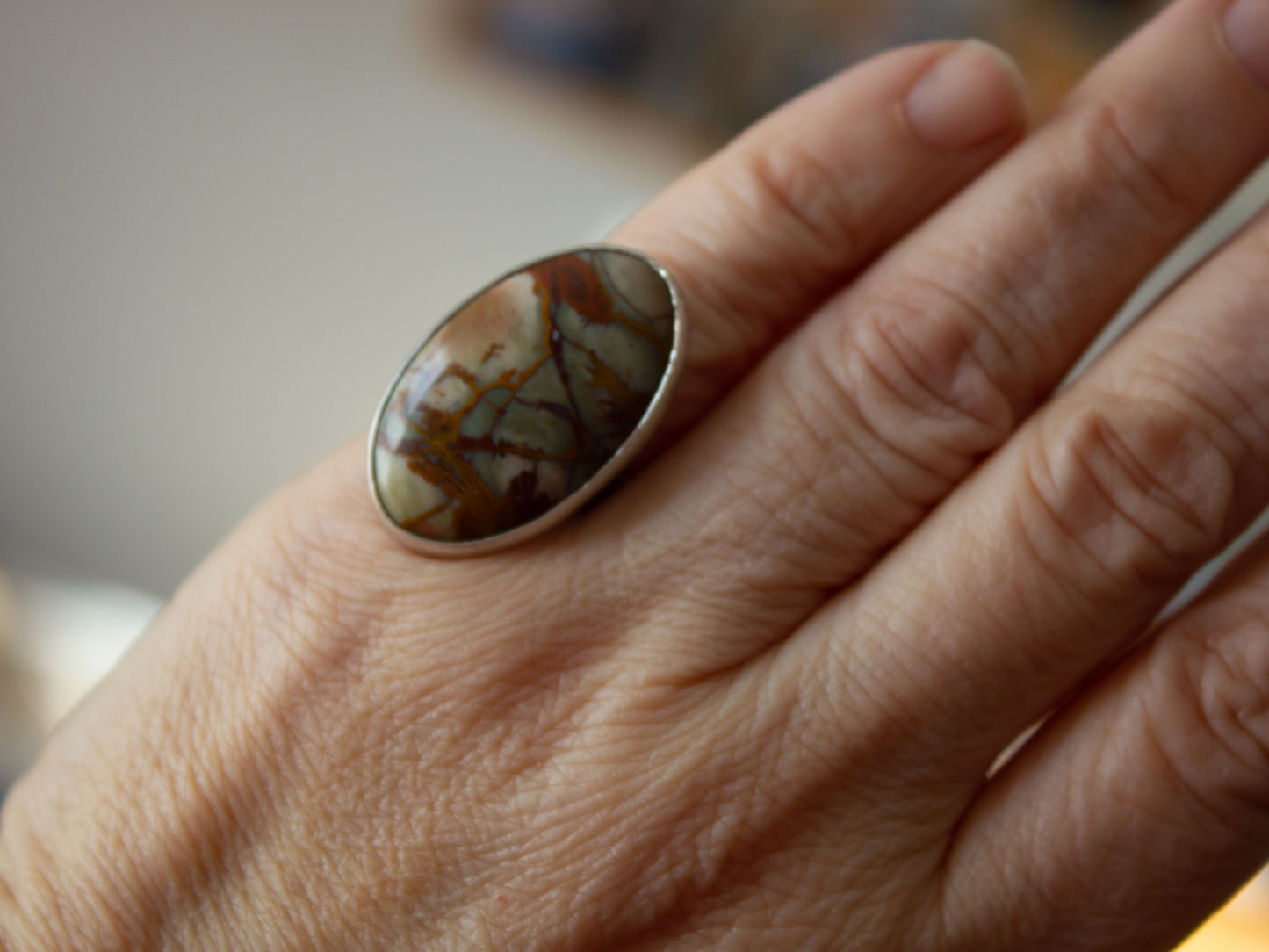 Dead Camel Jasper Ring Size 7